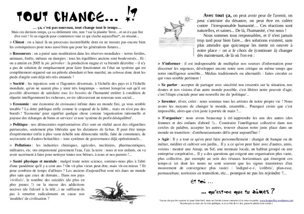 tract "tout change" (il peut changer lui aussi : nous écrire pour recevoir une version éditable!)